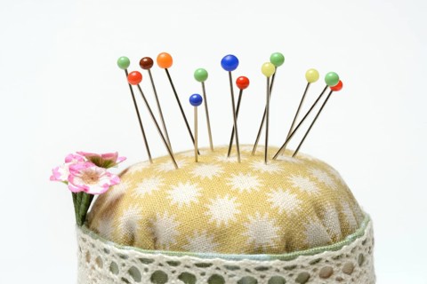 Pins in pincushions