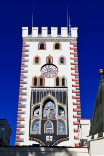 Tower of the Bayertor in the east of the city wall ring