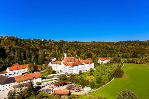 Aerial view Schaeftlarn Monastery