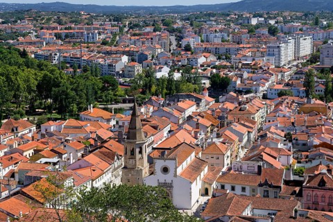 View over Tomar and Saint John the Baptist Church