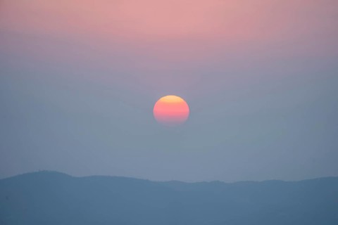 Sunset from the Su Taung Pyae Pagoda