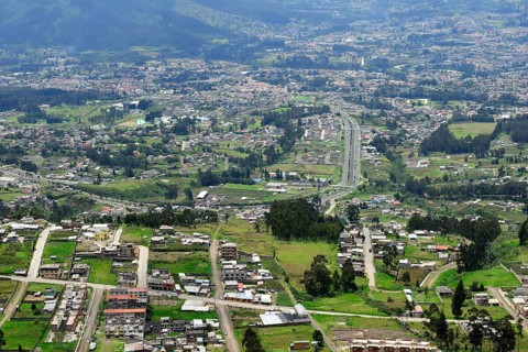 View from the south to the suburbs of the capital
