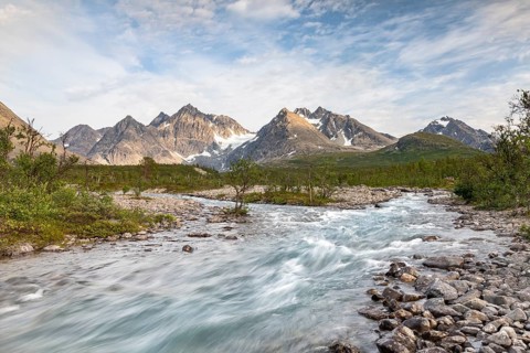 River off Bergen in the Lyngen Alps