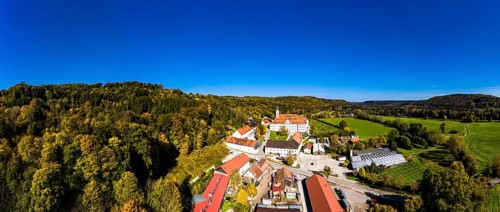 Aerial view Schaeftlarn Monastery
