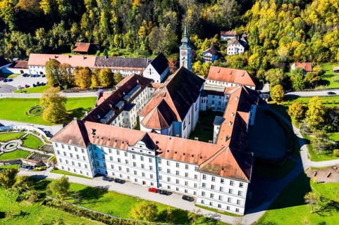 Aerial view Schaeftlarn Monastery