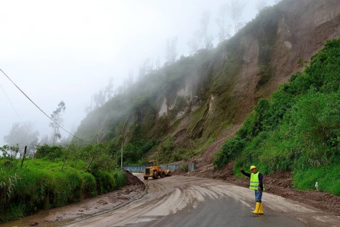 Landslide is removed on the E35