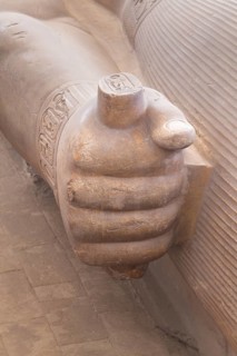 Detail of the colossal sculpture of Ramesses II