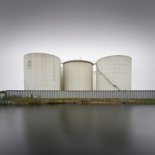 Unitank storage tanks for heating oil and diesel fuel at the Berlin Teltow Canal in Rudow