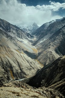 View to the east along the Wakhan Corridor on the descent from Daliz Pass