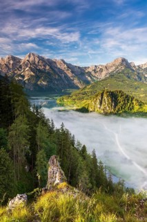 Almsee im Nebel