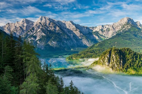 Almsee im Nebel