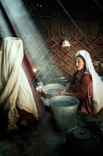 Two woman in traditional Kyrgyz traditional traditional traditional traditional traditional traditional traditional traditional traditional costume