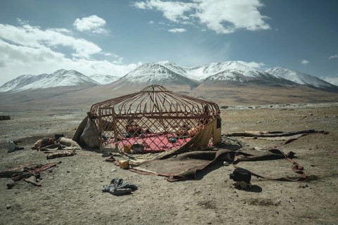 Wooden frame of your traditional yurt