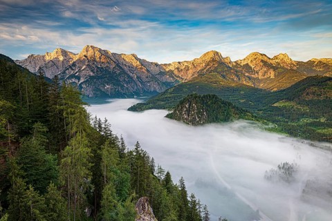 Almsee im Nebel