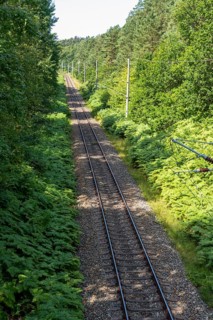 Railway line between Mukran and Prora