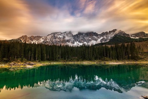 Evening mood at Lake Carezza