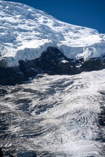 Glaciers on the mountainside