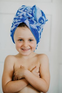 Child with hair turban