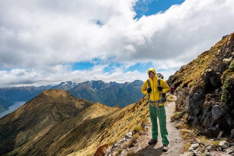 Hiker on Kepler Track