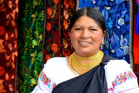 Indigenous vendor at the handicraft market