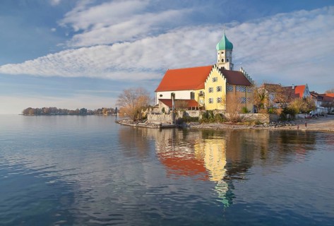 Peninsula with the parish church of St. George