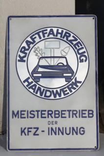 Altes KFZ Meisterschild