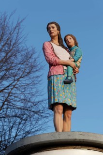 Mother with child in her arms