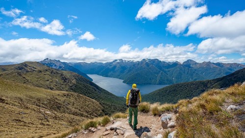 Hiker on Kepler Track