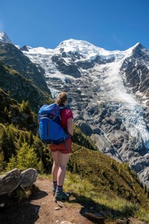 Hiker on hiking trail