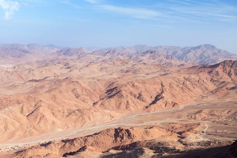 View from the top of Mount Sinai in Egypt