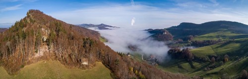 Aerial view Ifleter Berg with view to Ifenthal