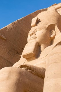 Colossal statue at the great temple of Ramesses II
