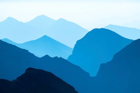 Ammergau Alps at the blue hour