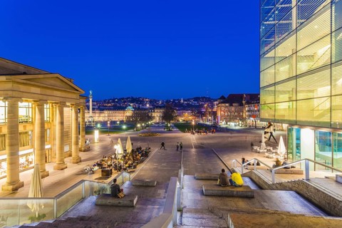 Koenigsbau and Museum of Art at Schlossplatz