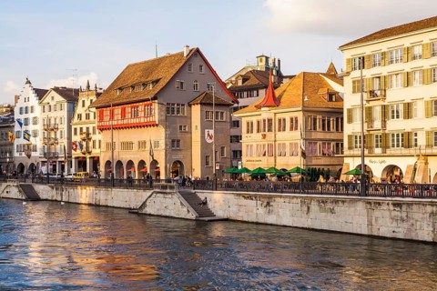 Guild houses on the Limmatquai