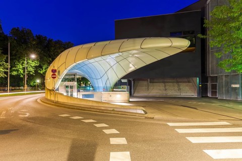 Valley station of the Hungerburgbahn