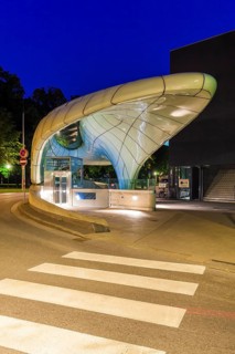 Valley station of the Hungerburgbahn
