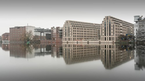 The Curvry Campus on the Spree in Berlin Kreuzberg