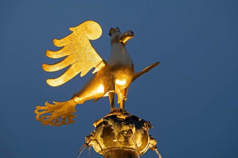 Market fountain with imperial eagle