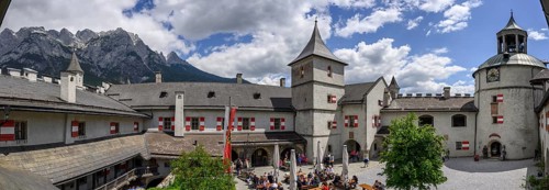 Inner courtyard of Hohenwerfen Castle