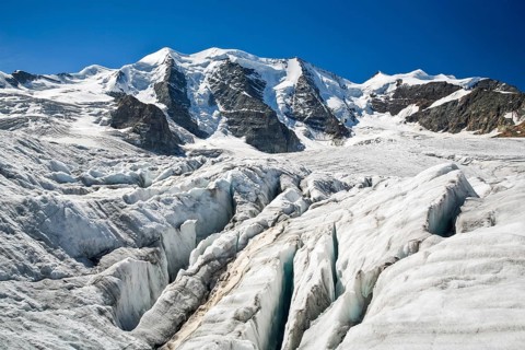 Pers glacier with view of Piz Palue