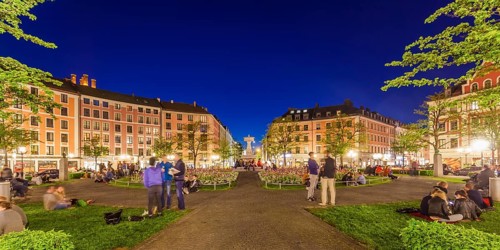 Gaertnerplatz in the Gaertnerplatz district