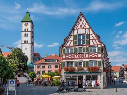 Town view Saumarkt with Bunte buildings