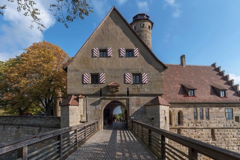 Gatehouse with bridge over the moat