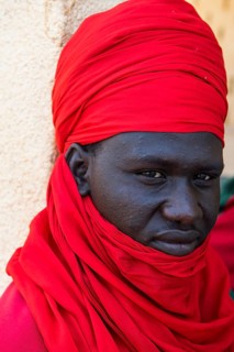 Bodyguard of the Sultan before the Sultans palace of Koure
