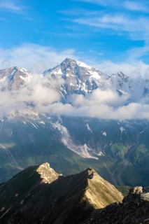 View from the Edelweissspitze to the Grosser Wiesbachhorn