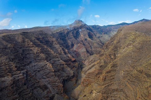 Barranco de Erque with Table Mountain Fortaleza