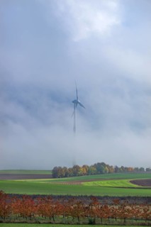 Windmill in the fog