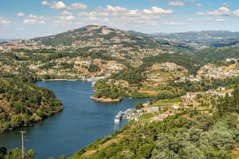 Hilly landscape on the Douro River