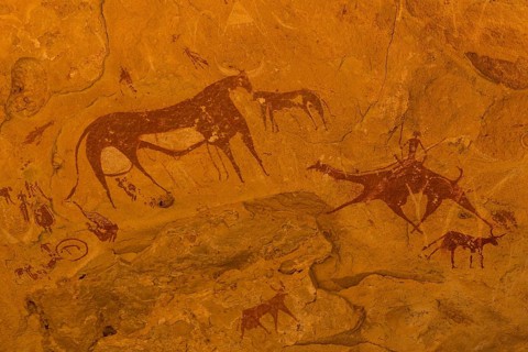 Rock paintings in the Unesco world heritage